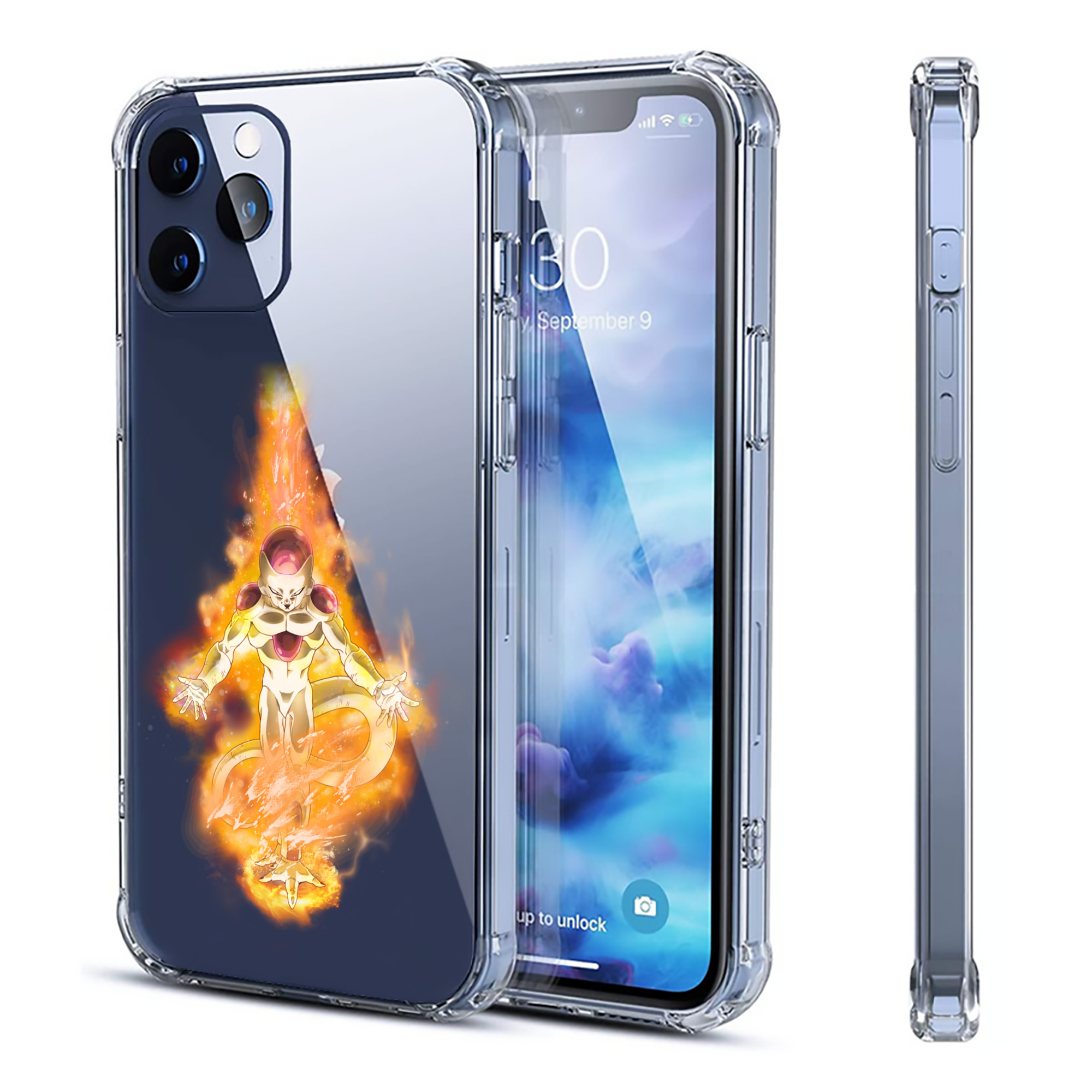 （画像用） ドラゴンボール フリーザ DRAGON BALL Frieza 【iPhone 12シリーズ対応】透明スマホケース（クリアソフトケース）